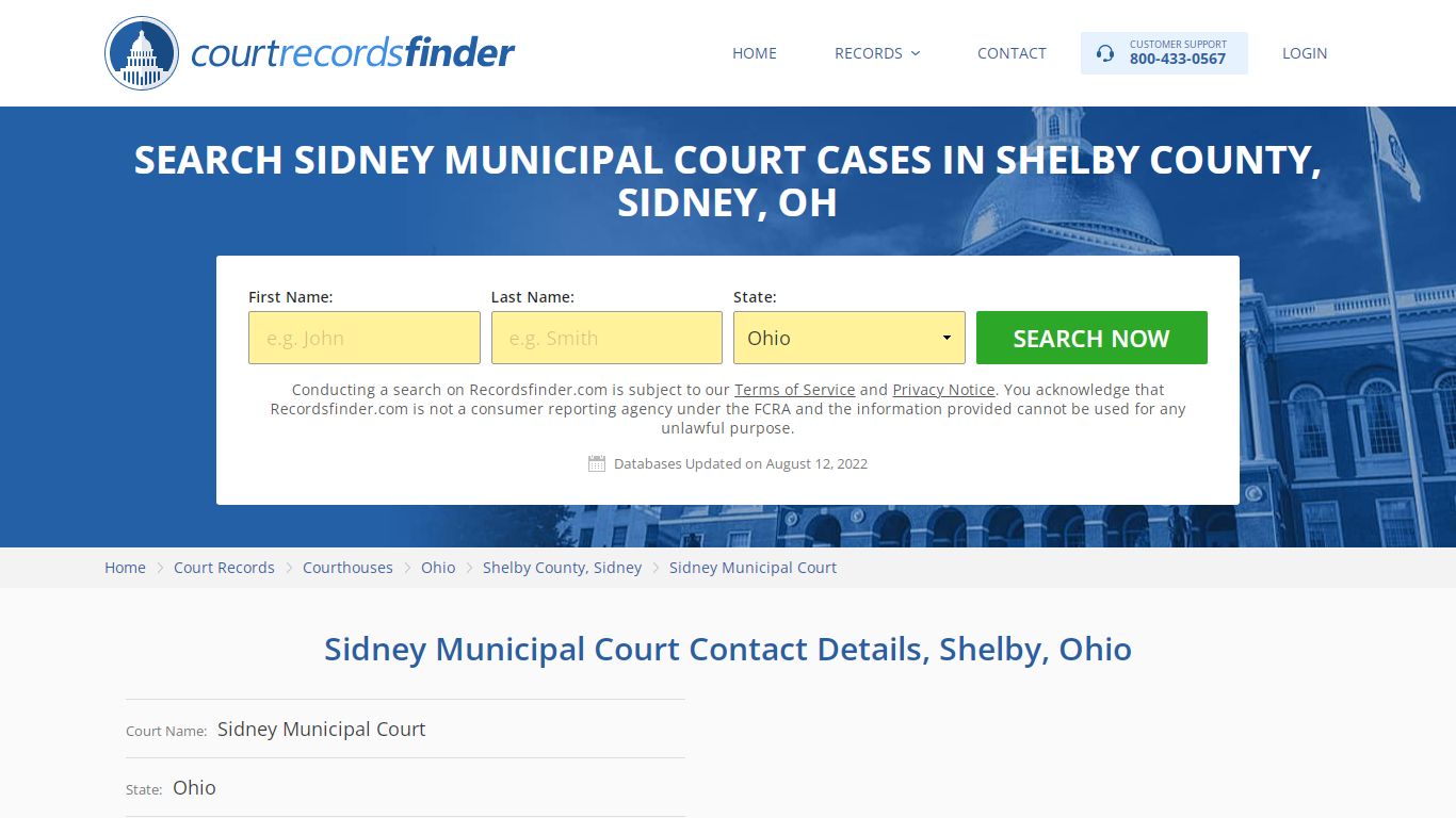 Sidney Municipal Court Case Search - Shelby County, OH ...